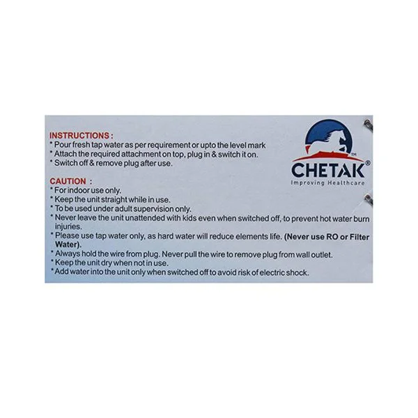 Chetak All-in-One Vaporizer, Steamer, Inhaler for Face and Nose