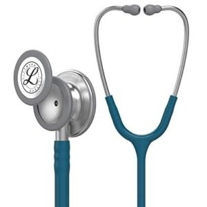 3M Littmann 5623 Classic III Stainless Steel Chestpiece, Caribbean Blue Tube Stethoscope , 27 Inch